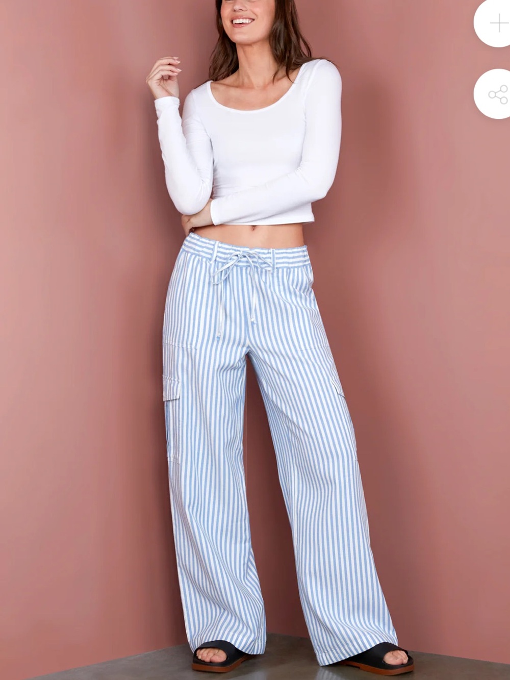 Lightweight Women’s Striped Cargo Pants